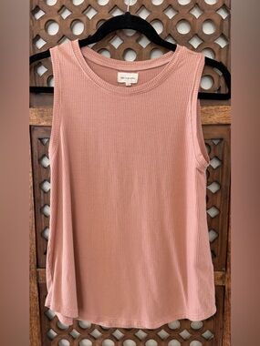 Thread & Supply Ribbed Tank Top - Dusty Rose Pink